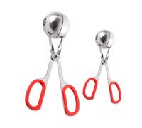 2 piezas para hacer albóndigas, cucharas antiadherentes para alimentos, máquina para hacer bolas, pinzas para hacer bolas de carne de acero inoxidable, cuchara para de galletas para cocina,