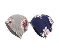 2 Piezas Para Sombrero De Turbante Para Mujeres, Redonda Floral, Sombrero De Turbante Suave, Tocado Elee, Accesorios Portátiles.