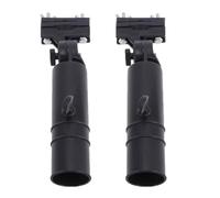 2 Piezas Paragüero Carrito Ajustable para Manillar, Plástico Negro | Ajuste Interno de Ancho, Uso Manos Libres, para Repartidores y Cochecitos, Lluvia y Paseo