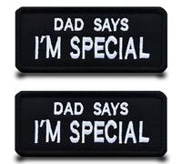 2 Piezas Parche Bandera Dad Says I'M Special Removible Parche Bordado Anillo Gancho Parche Táctico Aplicación para Chaqueta Ropa Chaleco Arnés Jean Bolsos