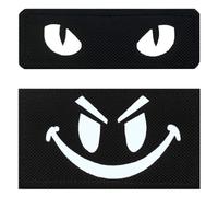 2 Piezas Parche Bandera Insignia Ojos Gato Reflectantes Y Removible Militar Parche Bordado Anillo Gancho Táctico Aplicación para Ropa Mochilas Exterior Chaqueta Bolsos Arnés Jean Chaleco