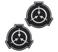 2 Piezas Parche Bandera Optimización Del Logotipo La Fundación SCP Removible Parche Bordado Anillo GanchoTáctico Aplicación para Ropa Bolsos Chaleco Arnés Jean Chaqueta