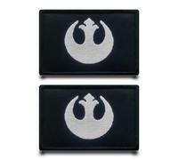 2 Piezas Parche Insignia Alianza Rebelde Cinematográfica Contra Escoria Rebelde Removible Parche Bordado Anillo Gancho Táctico Aplicación para Ropa Arnés Chaleco Chaqueta Mochilas Exterior Bolsos