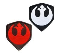 2 Piezas Parche Insignia Asociación Jedi Escudo Bordado Anillo Gancho Removible Parche Táctico Gracioso Aplicación para Ropa Chaqueta Arnés Chaleco Mochilas Exterior Bolsos