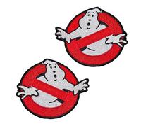 2 Piezas Parche Insignia Bordada Compatible Con Ghostbusters Removible Parche Iron on Sew on Bordado Anillo Gancho Táctico Aplicación para Ropa Mochilas Exterior Bolsos Arnés Chaleco Chaqueta
