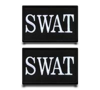 2 Piezas Parche Insignia SWAT Global Ofensiva Fuerza Policial Antiterrorista Bordado Anillo Removible Parche Táctico Aplicación Gracioso para Chaleco Ropa Arnés Chaqueta Mochilas Exterior Bolsos