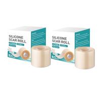 2 Piezas Parches Cicatrizantes Reutilizables Rollo De Vendajes Hidrocoloides Tiritas Cicatrizantes Médicas Para Cesáreas & Queloides, Hipoalergénico, Transpirable, Impermeable(4CMx150CM)