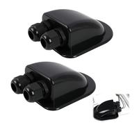 2 Piezas Pasamuros IP68 Impermeable en ABS, Doble Entrada de Cable Resistente a la Intemperie para Instalaciones Solares en Autocaravanas, Pasamuros de Cable Doble Glándula de Entrada, Negro