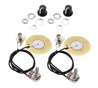 2 Piezas Pastilla Piezoeléctrico Transductor Precableado Amplificador para Guitarras