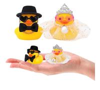 2 piezas Patos de goma para bodas,Mini Patitos de Pareja,Mini Pato Pareja Ceremonia de Boda Regalo de recuerdo Bendición Matrimonio Elegante Comodidad Regalo