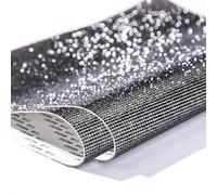 2 Piezas Pegatinas de Diamantes de Cristal, Decorar Diamantes Autoadhesivas, DIY Bling Hojas de Crista, para Bricolaje Decoración de Coche Regalo Zapatos Ropa(Negro)