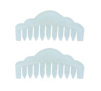 2 Piezas Peine de Jade Gua Sha Ondulado para Masaje Capilar Diario | Piedra de Jade, Formato de Peine, Uso Cómodo y Portátil, para Viaje, Amigos y Familia
