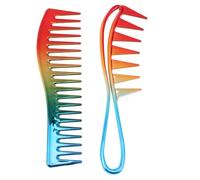2 Piezas Peine Multiusos para Cuidado Masculino de Cabello, ABS | Peine de Cabeza Aceitada, Gran Brillo, Alta Resistencia Térmica, Mantiene el Peinado Ordenado, para Salón