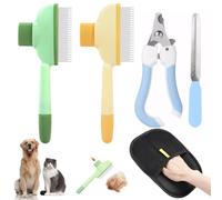 2 Piezas Peine Para Gatos, Peine Para Perros, Peine Perro Pelo Largo, Peine Antipulgas Autolimpiable, Peine De Depilación Para Mascotas, Para Eliminar La Caspa o Los Piojos