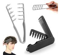 2 Piezas Peine Para Textura, Peine De PúAs Anchas De 7 Pulgadas Voluminizador Para Hombre Y Mujer Accesorios De PúAs Anchas Para El Cuidado Personal Alisado De Costuras Peinado Del Cabello