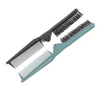 2 Piezas Peine Plegable Doble Cara, Cepillo de Pelo Negro | Curly Hair Brush, Doble Peine Cerdas y Púas Finas, Mango Ergonómico