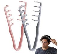 2 Piezas Peine Texturizador Hombre,Peine Magico Hombre,Magic Brush peine,Herramienta para dar Volumen a las Raíces, Accesorio De Estilizado Para Raíces y Flequillo Cabello Unisex