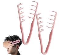 2 Piezas Peine Texturizante Hombre, Peine Voluminizador De Dientes Anchos Para Peinar El Cabello, Herramienta Para Dar Volumen A Las Raíces Para Cubrir La Costura Del Flequillo Para Cubrir Costuras