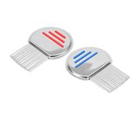 2 Piezas Peines para Piojos,Peine para Eliminar Liendres y Piojos(Rojo y azul）