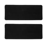 2 Piezas Peldaños de Escalera Antideslizantes de Poliéster Negro | Alfombrilla Autoadhesiva Lavable, Protección de Superficie y Tacto Suave, para Madera, Cerámica y Tránsito
