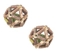 2 Piezas Pelota de Hierba Gatera, Juguetes para Gato con Masticación de Dientes Rechinantes,Cat Mint Ball Natural,Aumento del Apetito y Limpieza de la Boca,Juguete para Limpieza de Dientes de Mascotas