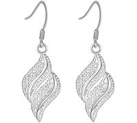 2 piezas Pendientes elegantes para mujer de moda Pendientes largos con diseño de gota brillante Plata 1 par Útil tratado.