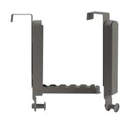 2 Piezas Perchero Puerta Plegable, Percha Puerta para 6 Perchas con Extensiones, Perchero Sin Taladrar para Dormitorio Salón Baño, Metal Colgador para Puertas Hasta 4,5 cm de Grosor (negro)