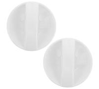 2 Piezas Perilla Giratoria Temporizador para Horno Blanco Plástico | Fácil Instalación y Ajuste Seguro, Compatibilidad Amplia, Control Preciso, para Cocinas de Oficina y Dormitorios