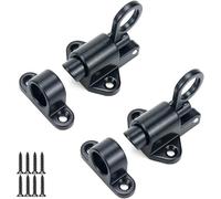2 Piezas Pernos de Resorte Deslizantes, Pestillo Deslizante con Resorte, Perno de Resorte de Puerta, Inoxidable de Pestillo Deslizante, Perno de Resorte de Puerta con Tornillos(negro)