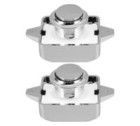 2 Piezas Pestillo de Botón Pulsador para Rv, Aleación de Zinc Abs | Cierre Suave y Seguro, Protección Fiable, para Puertas y Armarios de Autocaravana, Estilo Contemporáneo