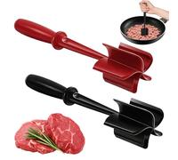 2 Piezas Picadora de Carne Molida,Antiadherente,Picador de Mezcla para Carne de Hamburguesa,Resistente al Calor,Picadora de Hamburguesas,para Hamburguesas de Ternera,Verduras,Frutas (Negro y Rojo)