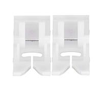 2 Piezas Pie de Máquina de Coser Antiadherente, Pie de Prensado para Cuero y Telas Especiales, Material Plástico Duradero - Suave Deslizamiento, Fácil Uso para Costura Precisa