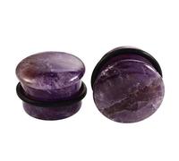 2 piezas piedra hueca única calibradores de carne de oído encendido Piercing oído expandidor enchufes de la trama