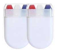 2 piezas Pintura facial Crayones No fading rojo blanco azul pintura palitos portátiles ojo deportivo palo negro para softball fútbol americano de béisbol Desfile