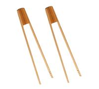 2 Piezas Pinzas De Bambú, Antideslizantes Pinza De Bambú, Pinzas Tostadas Para La Cocina, Juego De Té De Cocina, Para Cocinar, Tostadas (Marrón)