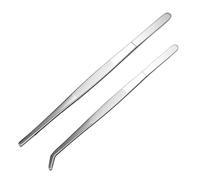 2 Piezas Pinzas de Cocina, Pinzas para Barbacoa Pinzas Cocina con Punta Apuntado/Ronda Pinzas De Precisión Máxima Calidad Pinzasde Multifunción para Chefs Amantes de La Comida Reuniones Familiares