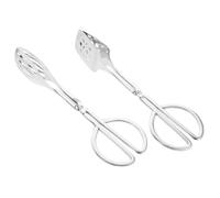 2 Piezas Pinzas de Pan en Forma de Tijera de Acero Inoxidable | Agarre Seguro y Mango Ergonómico, Uso Higiénico en Pasteles y Croissants, para Hostelería y Barbacoas