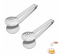 2 Piezas Pinzas Exprimidoras De Bolsas De Té Exprimidor De Bolsas De Té De Acero Inoxidable Herramienta Exprimidora De Bolsitas Para Cocina