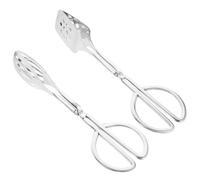 2 Piezas Pinzas para Alimentos, Diseño Tijera Ergonómico | Servicio Antideslizante y Multifuncional, para Buffet y Cocina Interior, Aptas para Fruta Natural y Galletas
