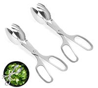 2 Piezas Pinzas para Ensalada, Buffet y Pan - Pinzas de Cocina de Acero Inoxidable para BBQ y Cocina - 10 Pulgadas