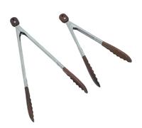 2 Piezas Pinzas para Ensalada de Nogal de 9 y 12 Pulgadas | Acero Inoxidable, Control Preciso y Apertura Ajustable, para Buffet, Comida Diaria, Bacon y Barbacoa
