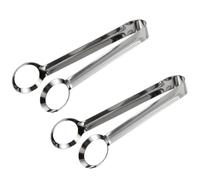 2 Piezas Pinzas para Huevos Multifunción de Acero Inoxidable | Uso en Cocina y Servicio, Sujeción Estable, Color Plata, Accesorio Metálico para Huevos