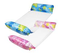 2 Piezas Piscina Hinchable Paquete de Premium Colchoneta, 4 en 1 Hamaca