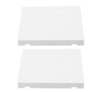 2 Piezas Placa Ciega de Pared en Color Claro PC Mate, sin Tornillos | Abertura Sola, Ajuste, Resiste Amarilleo, Fácil Colocar y Retirar, Hogar Oficina