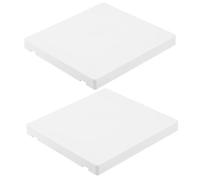 2 Piezas Placa Ciega Sola con Tornillos, Blanco Opaco | Pc, Resistente al Amarilleo, Instalación y Retirada Fáciles, Protege del Contacto Accidental, Hogar y Oficina