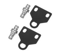 2 Piezas Placa de Antena Receptora Bnc para Micrófono Inalámbrico de | Montaje en Panel de Metal Negro, Conector Hembra Angular, Integración Modular y Paso de Señal Limpio
