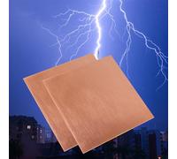 2 Piezas Placa de Cobre, Lamina Cobre Puro 99%, 150 x 150 x 0,6mm, Puro Hoja de Cobre Placa de Cobre Hoja de Metal, para Manualidades de Metal, Impresión, Procesamiento de Metales