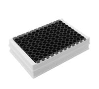 2 Piezas Placa de Cultivo Celular 96 Pocillos de Plástico | Compatible con Sistemas Automáticos, Base Clara para Análisis Ópticos, Uso en Bioquímica y Pruebas Científicas