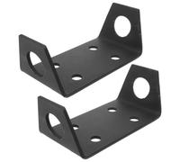 2 Piezas Placa de Montaje de Cabrestante Negra de Metal