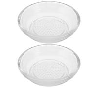 2 Piezas Plato Rallador de Vidrio Transparente Manual